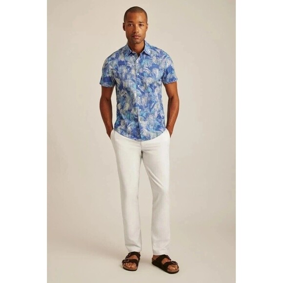 Bonobos Riviera Short Sleeve Men's Shirt Print Buttondown Standard Fit M 283773 - Picture 1 of 8